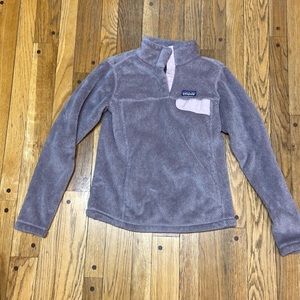 Lavender/ light purple Patagonia Quarter Button up fleece